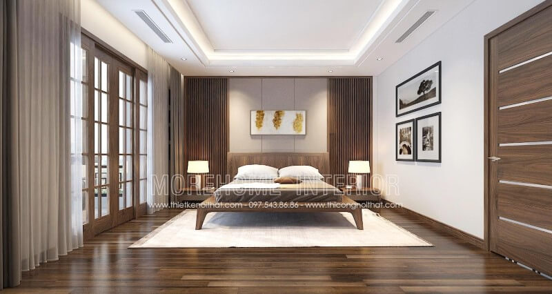 Giường ngủ biệt thự hiện đại Giường ngủ biệt thự hiện đại