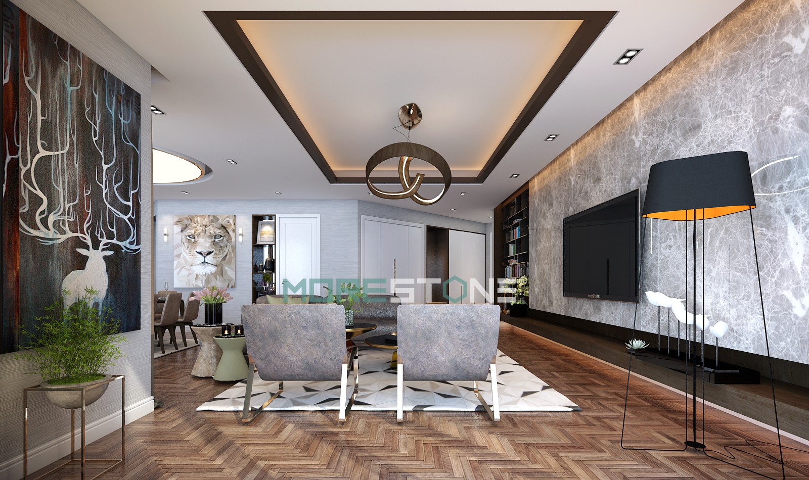 10 mẫu đá vách tivi đẹp và sang trọng